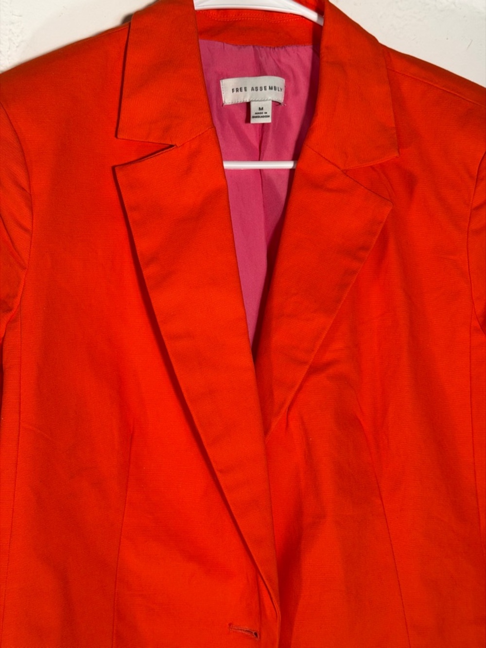 Bright Orange Single-Button Tailored Blazer - classic style - Picture 6 of 16